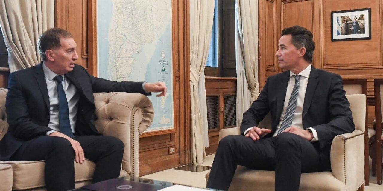 Diego Santilli recibió a Manuel Calvo en Casa Rosada