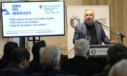 Villa María: el Municipio presentó el nuevo «Plan de Obras de Desagüe Urbanos»