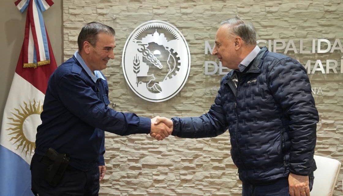 Villa María: Accastello recibió al nuevo jefe de la Departamental General San Martín