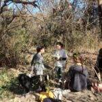 Villa Nueva conmemoró el Día de la Pachamama con una jornada de restauración ambiental en la ribera del río Ctalamochita.