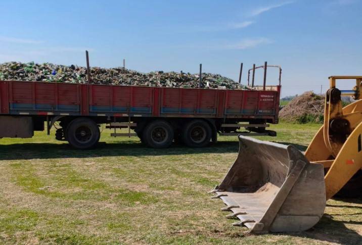 La Carlota avanza con la recuperación de residuos y comercializó casi 14 toneladas de vidrio
