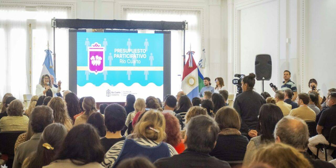 Río Cuarto: En en el Salón Blanco se presentó la décima edición del Presupuesto Participativo