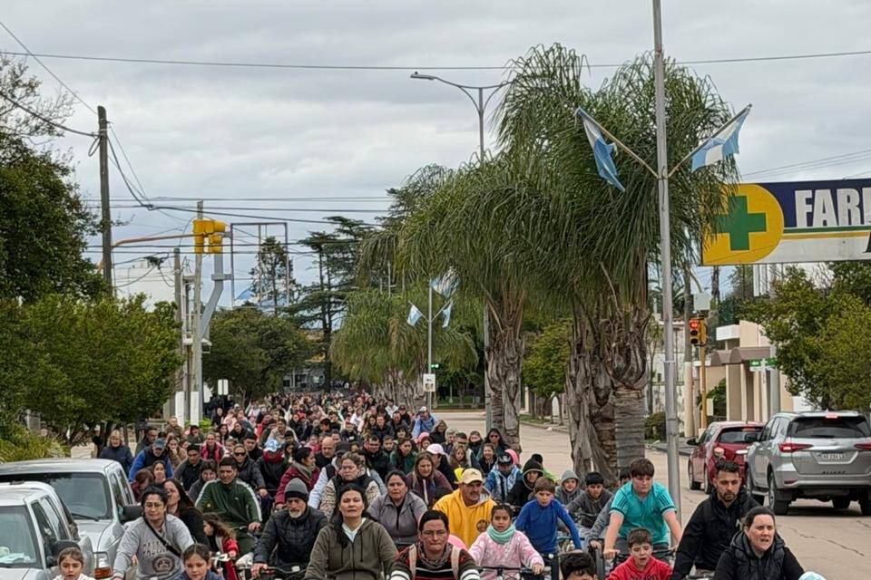Adelia María: se llevó adelante la 11° edición de la Bicicleteada Familiar “Padre Pablo Silvetti”