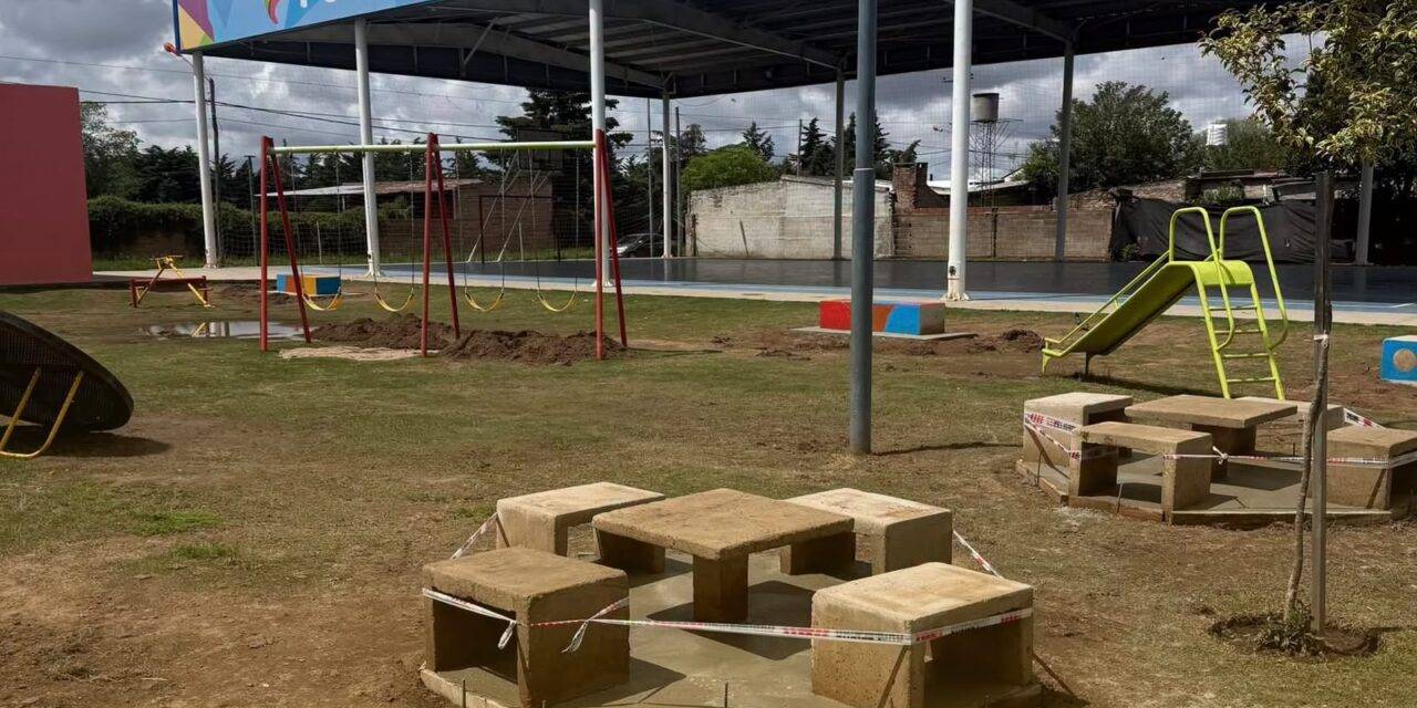 Villa Huidobro realiza mejoras en el Polideportivo Social para brindar más comodidades a los vecinos