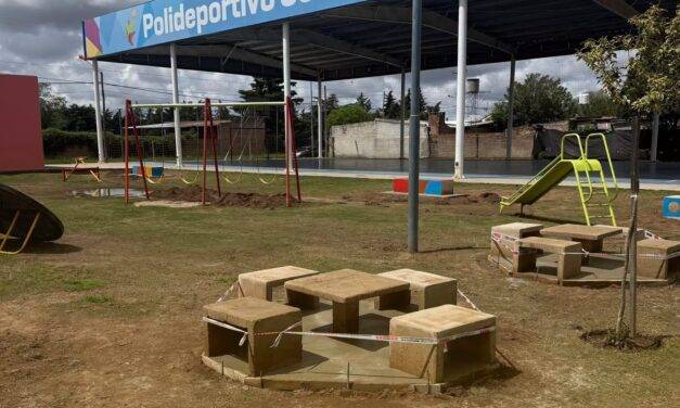 Villa Huidobro realiza mejoras en el Polideportivo Social para brindar más comodidades a los vecinos